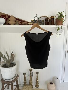Y2K Newport Nylon Spandex Blouse Tank Top Large